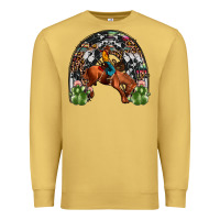 Antique Gold rodeo cowboy rainbow Premium Sweatshirt - JahusDesignShop