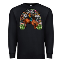 Black rodeo cowboy rainbow Premium Sweatshirt - JahusDesignShop