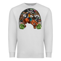 Dove Grey rodeo cowboy rainbow Premium Sweatshirt - JahusDesignShop