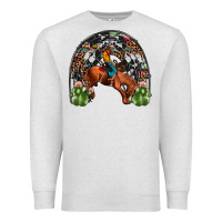 Oatmeal Heather rodeo cowboy rainbow Premium Sweatshirt - JahusDesignShop