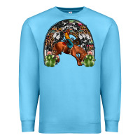 Ocean Blue rodeo cowboy rainbow Premium Sweatshirt - JahusDesignShop