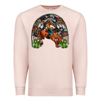 Pale Pink rodeo cowboy rainbow Premium Sweatshirt - JahusDesignShop