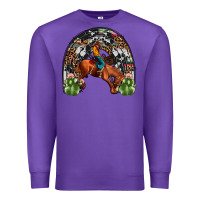 Purple rodeo cowboy rainbow Premium Sweatshirt - JahusDesignShop