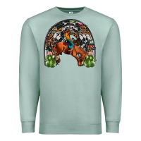 Seafoam rodeo cowboy rainbow Premium Sweatshirt - JahusDesignShop