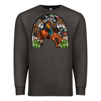 Smoke rodeo cowboy rainbow Premium Sweatshirt - JahusDesignShop