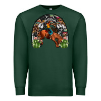 Sports Green rodeo cowboy rainbow Premium Sweatshirt - JahusDesignShop