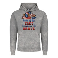 Cloud Rock home of the free because of the brave Vintage Hoodie - BundleAndBundleShop
