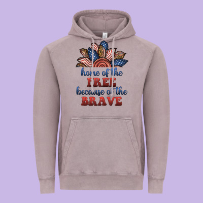 Home Of The Free Because Of The Brave Vintage Hoodie Designed By Bundleandbundleshop