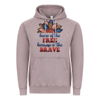 Vintage Zinc home of the free because of the brave Vintage Hoodie - BundleAndBundleShop