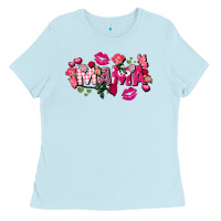 Baby Blue Valentine's Day mama Ladies Tee - FaDigitalArtStudio