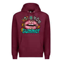 Burgundy hot mom summer Premium Hoodie - RacoonDesign