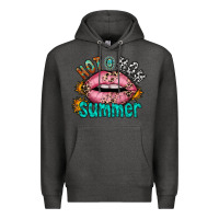 Charcoal Heather hot mom summer Premium Hoodie - RacoonDesign