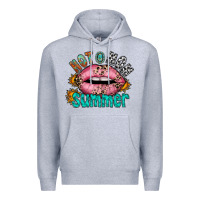 Heather Grey hot mom summer Premium Hoodie - RacoonDesign
