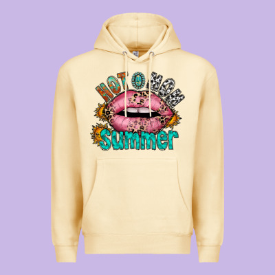 Hot Mom Summer Premium Hoodie Designed By Racoondesign