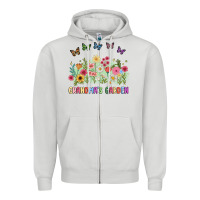 Dove Grey grandma garden birth month flower Zipper Hoodie - JahusDesignShop