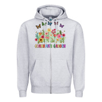 Heather Grey grandma garden birth month flower Zipper Hoodie - JahusDesignShop