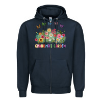 Navy grandma garden birth month flower Zipper Hoodie - JahusDesignShop