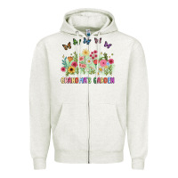 Oatmeal Heather grandma garden birth month flower Zipper Hoodie - JahusDesignShop