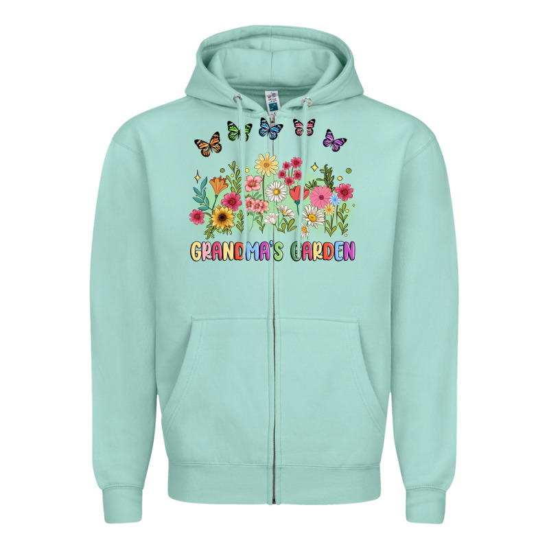 Grandma Garden Birth Month Flower Zipper Hoodie by JahusDesignShop | Teevron