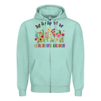 Seafoam grandma garden birth month flower Zipper Hoodie - JahusDesignShop