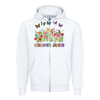 White grandma garden birth month flower Zipper Hoodie - JahusDesignShop