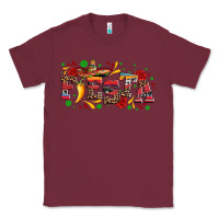 Burgundy fieasta with sombrero rose and pepper Classic Tee - Artiststas