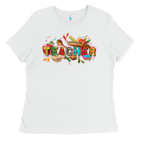 White Cinco de mayo Teacher Ladies Tee - FaDigitalArtStudio