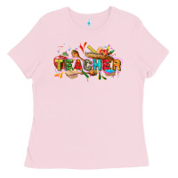 Bubblegum Pink Cinco de mayo Teacher Ladies Tee - FaDigitalArtStudio