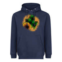 Navy sunflower christmas patch Heavyweight Hoodie - JahusDesignShop