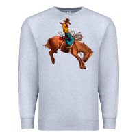 Heather Grey cowboy rodeo Premium Sweatshirt - JahusDesignShop