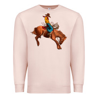 Pale Pink cowboy rodeo Premium Sweatshirt - JahusDesignShop