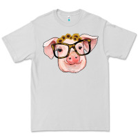 Dove Grey sunflowers with pig Premium Tee - RanaPortraitStore