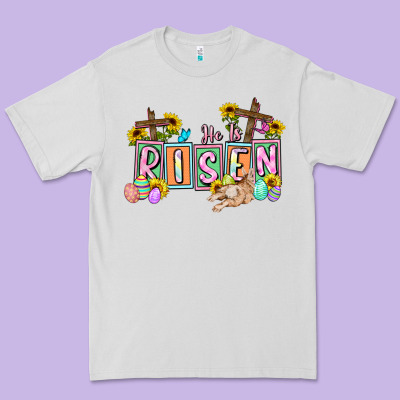He Is Risen Easter  Easter Day Premium Tee Designed By Cowgirlartshop