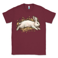 Burgundy Bunny Rabbit leopard Easter Day Classic Tee - HowdyJamesFarm