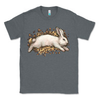 Charcoal Heather Bunny Rabbit leopard Easter Day Classic Tee - HowdyJamesFarm