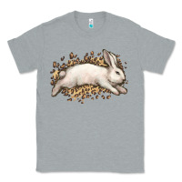 Heather Grey Bunny Rabbit leopard Easter Day Classic Tee - HowdyJamesFarm