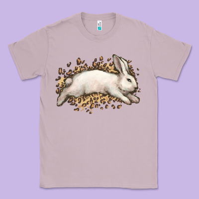 Bunny Rabbit Leopard Easter Day Classic Tee Designed By Howdyjamesfarm
