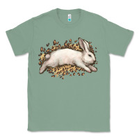 Sage Bunny Rabbit leopard Easter Day Classic Tee - HowdyJamesFarm