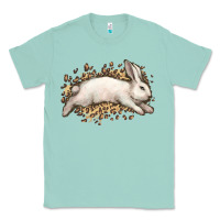 Seafoam Bunny Rabbit leopard Easter Day Classic Tee - HowdyJamesFarm