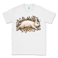White Bunny Rabbit leopard Easter Day Classic Tee - HowdyJamesFarm