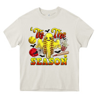 Cream tis the season softball halloween Heavy Core Tee - CowGirlArtShop