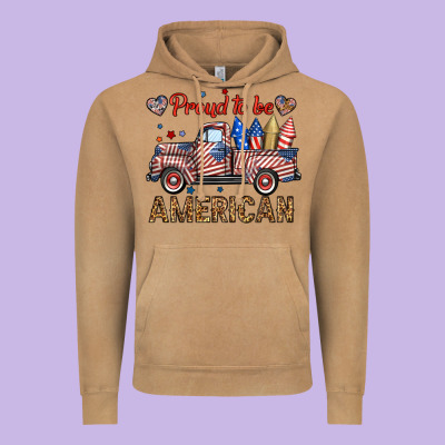Proud To Be American Truck Vintage Hoodie Designed By Bundleandbundleshop