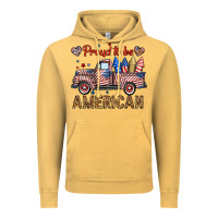 Vintage Mustard proud to be american truck Vintage Hoodie - BundleAndBundleShop