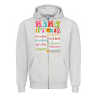 Dove Grey mama its okay Zipper Hoodie - JahusDesignShop
