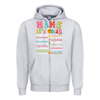Heather Grey mama its okay Zipper Hoodie - JahusDesignShop