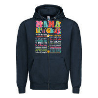 Navy mama its okay Zipper Hoodie - JahusDesignShop