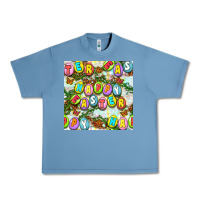 Pebble Blue Happy Easter Seamless Pattern Urban Heavy Tee - BundleAndBundleShop