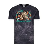 Cloud Black with god all things are possible with horse bbs Vintage Tee - BundleAndBundleShop