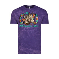 Cloud Purple with god all things are possible with horse bbs Vintage Tee - BundleAndBundleShop