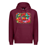 Burgundy Hot nana summer Premium Hoodie - RacoonDesign